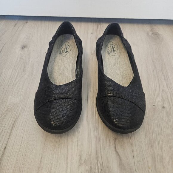 Clarks Black Cloud Steppers Sillian Intro Flats Size 9.5M Comfortable & Stylish - Picture 4 of 11